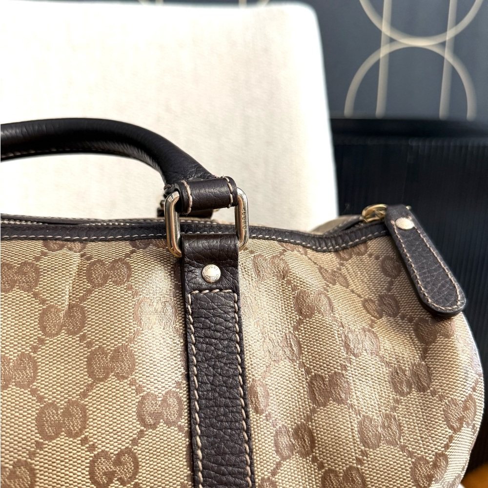 Authentic Gucci Joy Boston bag brown monogram coated canvas medium size - Picture 11 of 16
